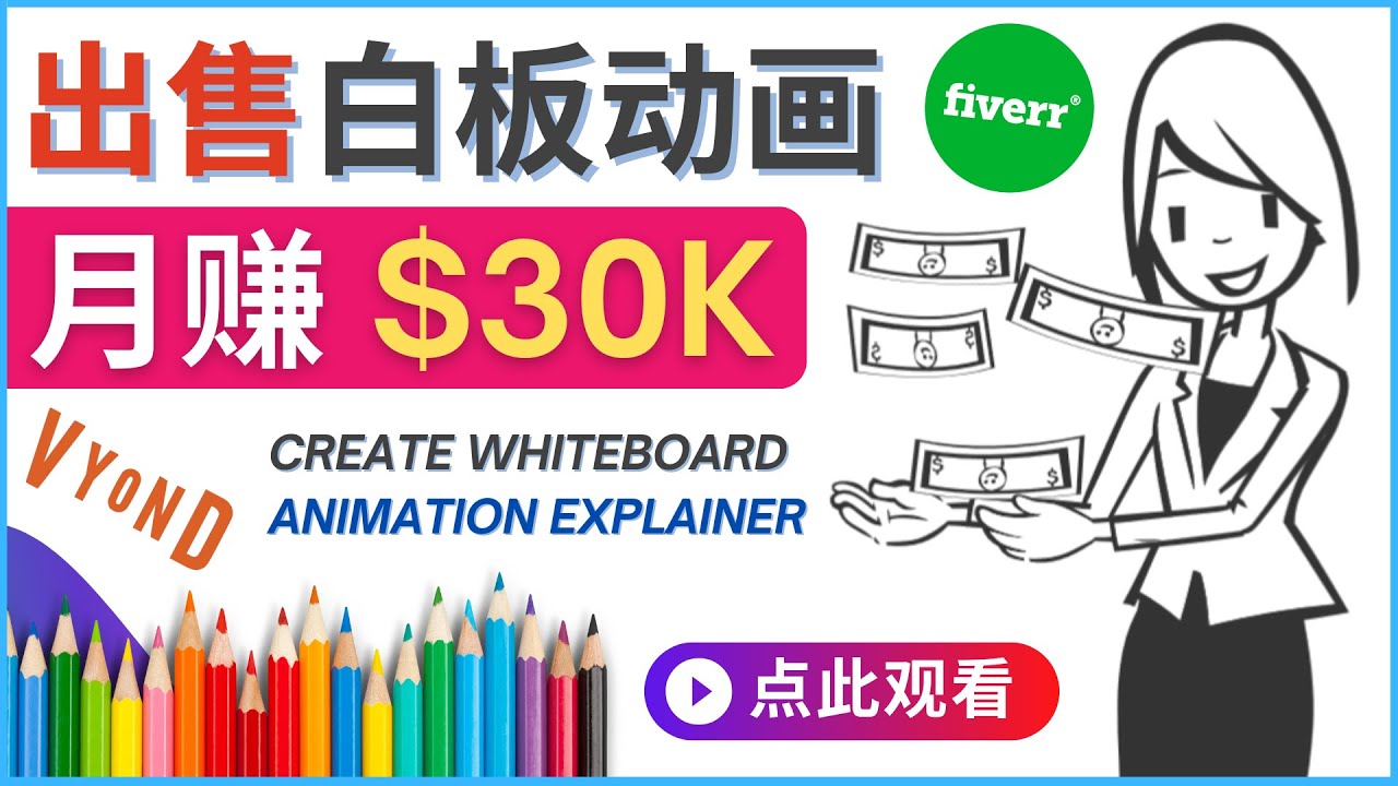 【副业项目4579期】如何用最简单制作白板动画（WhiteBoard Animation）月赚3万美元-盈途副业网