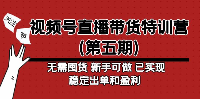 【副业项目5139期】视频号直播带货特训营（第五期）无需囤货 新手可做 已实现稳定出单和盈利-盈途副业网