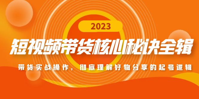 【副业项目5104期】短视频带货核心秘诀全辑：带货实战操作，彻底理解好物分享的起号逻辑-盈途副业网