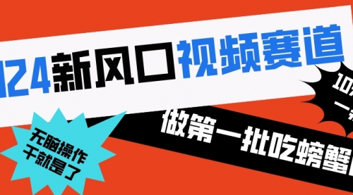 【副业8652期】2024新风口视频赛道 做第一批吃螃蟹的人 10分钟一条原创视频-盈途副业网