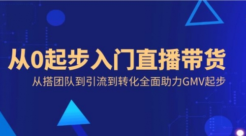 【副业8832期】从0起步入门直播带货，从搭团队到引流到转化全面助力GMV起步-盈途副业网