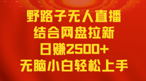 【副业9033期】无人直播野路子结合网盘拉新，日赚2500+多平台变现，小白无脑轻松上手操作-盈途副业网