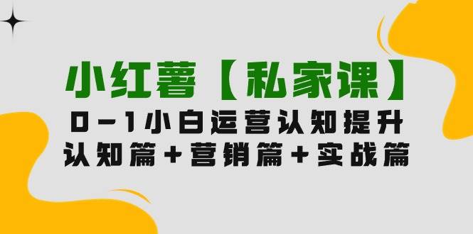 小红薯【私家课】0-1玩赚小红书内容营销，认知篇+营销篇+实战篇（11节课）-盈途副业网