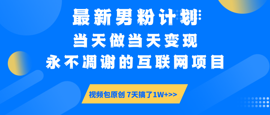 【暴利揭秘】日入5000+的男粉流量密码！一部手机操作，当天见钱！-盈途副业网